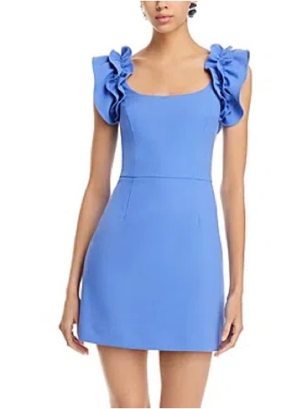 French Connection Whisper Ruffle Sleeve Mini Dress